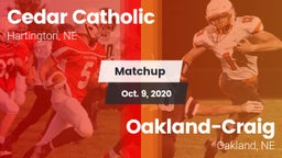 Matchup: Cedar Catholic High vs. Oakland-Craig  2020