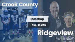 Matchup: Crook County High vs. Ridgeview  2018