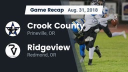 Recap: Crook County  vs. Ridgeview  2018