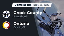 Recap: Crook County  vs. Ontario  2023