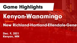 Kenyon-Wanamingo  vs New Richland-Hartland-Ellendale-Geneva  Game Highlights - Dec. 9, 2021