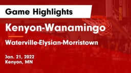 Kenyon-Wanamingo  vs Waterville-Elysian-Morristown  Game Highlights - Jan. 21, 2022