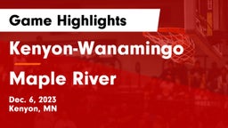 Kenyon-Wanamingo  vs Maple River  Game Highlights - Dec. 6, 2023