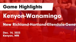 Kenyon-Wanamingo  vs New Richland-Hartland-Ellendale-Geneva  Game Highlights - Dec. 14, 2023
