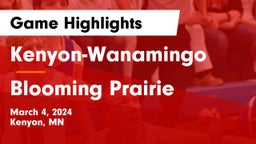 Kenyon-Wanamingo  vs Blooming Prairie  Game Highlights - March 4, 2024