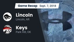 Recap: Lincoln  vs. Keys  2018