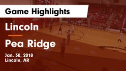Lincoln  vs Pea Ridge  Game Highlights - Jan. 30, 2018