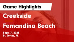 Creekside  vs Fernandina Beach Game Highlights - Sept. 7, 2023