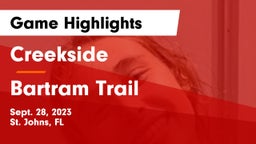 Creekside  vs Bartram Trail  Game Highlights - Sept. 28, 2023
