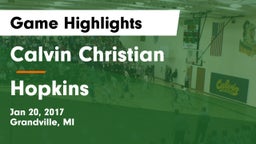 Calvin Christian  vs Hopkins  Game Highlights - Jan 20, 2017