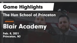 The Hun School of Princeton vs Blair Academy Game Highlights - Feb. 8, 2021