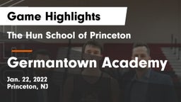 The Hun School of Princeton vs Germantown Academy Game Highlights - Jan. 22, 2022