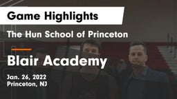 The Hun School of Princeton vs Blair Academy Game Highlights - Jan. 26, 2022