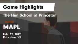 The Hun School of Princeton vs MAPL Game Highlights - Feb. 12, 2022