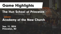 The Hun School of Princeton vs Academy of the New Church  Game Highlights - Jan. 11, 2024