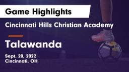 Cincinnati Hills Christian Academy vs Talawanda  Game Highlights - Sept. 20, 2022