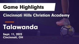 Cincinnati Hills Christian Academy vs Talawanda  Game Highlights - Sept. 11, 2023