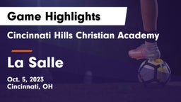Cincinnati Hills Christian Academy vs La Salle  Game Highlights - Oct. 5, 2023