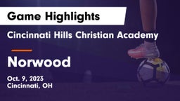 Cincinnati Hills Christian Academy vs Norwood  Game Highlights - Oct. 9, 2023