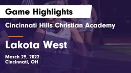 Cincinnati Hills Christian Academy vs Lakota West  Game Highlights - March 29, 2022