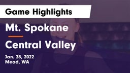 Mt. Spokane vs Central Valley  Game Highlights - Jan. 28, 2022