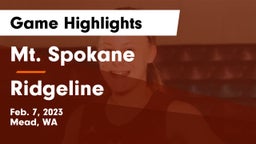 Mt. Spokane vs Ridgeline  Game Highlights - Feb. 7, 2023