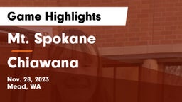 Mt. Spokane vs Chiawana  Game Highlights - Nov. 28, 2023