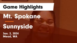 Mt. Spokane vs Sunnyside  Game Highlights - Jan. 2, 2024