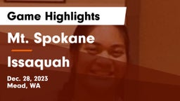 Mt. Spokane vs Issaquah  Game Highlights - Dec. 28, 2023