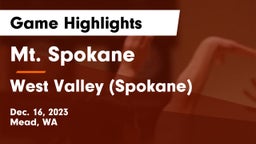 Mt. Spokane vs West Valley  (Spokane) Game Highlights - Dec. 16, 2023