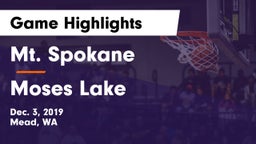 Mt. Spokane vs Moses Lake Game Highlights - Dec. 3, 2019