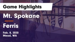 Mt. Spokane vs Ferris  Game Highlights - Feb. 8, 2020