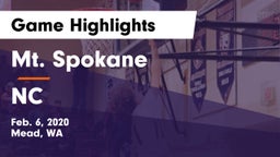 Mt. Spokane vs NC Game Highlights - Feb. 6, 2020