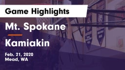Mt. Spokane vs Kamiakin  Game Highlights - Feb. 21, 2020