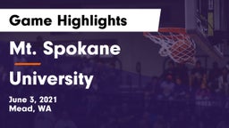 Mt. Spokane vs University  Game Highlights - June 3, 2021