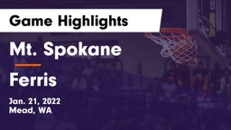 Mt. Spokane vs Ferris  Game Highlights - Jan. 21, 2022