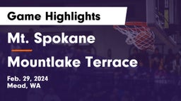 Mt. Spokane vs Mountlake Terrace  Game Highlights - Feb. 29, 2024