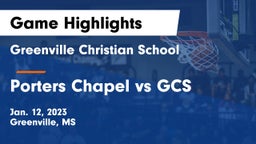 Greenville Christian School vs Porters Chapel vs GCS Game Highlights - Jan. 12, 2023