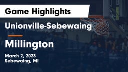 Unionville-Sebewaing  vs Millington  Game Highlights - March 2, 2023