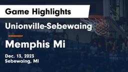 Unionville-Sebewaing  vs Memphis Mi Game Highlights - Dec. 13, 2023