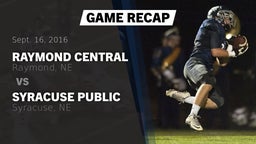 Recap: Raymond Central  vs. Syracuse Public  2016