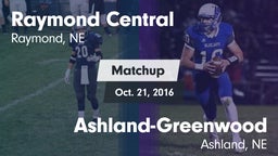 Matchup: Raymond Central vs. Ashland-Greenwood  2016