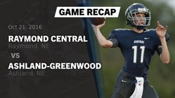 Recap: Raymond Central  vs. Ashland-Greenwood  2016