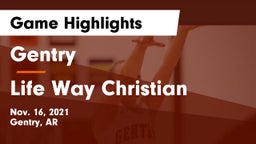 Gentry  vs Life Way Christian Game Highlights - Nov. 16, 2021