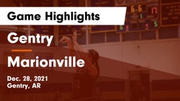 Gentry  vs Marionville  Game Highlights - Dec. 28, 2021