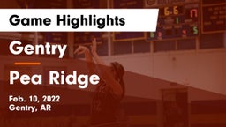 Gentry  vs Pea Ridge  Game Highlights - Feb. 10, 2022