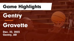 Gentry  vs Gravette  Game Highlights - Dec. 22, 2023