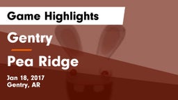 Gentry  vs Pea Ridge  Game Highlights - Jan 18, 2017