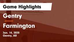 Gentry  vs Farmington  Game Highlights - Jan. 14, 2020
