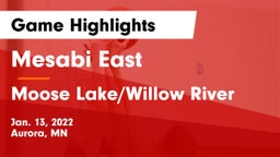 Mesabi East  vs Moose Lake/Willow River  Game Highlights - Jan. 13, 2022